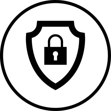 Kalkan. Web simgesi basit illüstrasyon