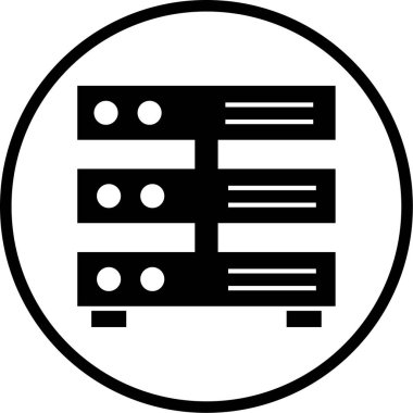 veritabanı. Web simgesi basit illüstrasyon