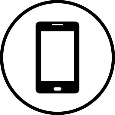 Cep telefonu simgesi, vektör illüstrasyonu