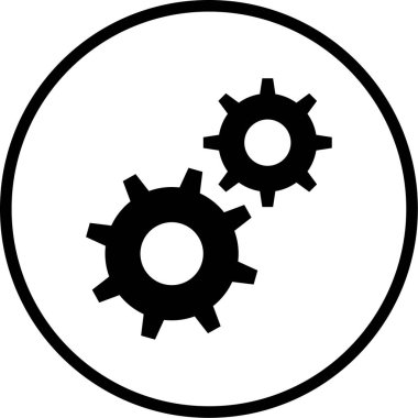 Ayarlar. Web simgesi basit illüstrasyon