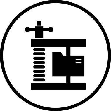 Bir bina simgesinin vektör illüstrasyonu