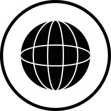 Dünya. Web simgesi basit illüstrasyon