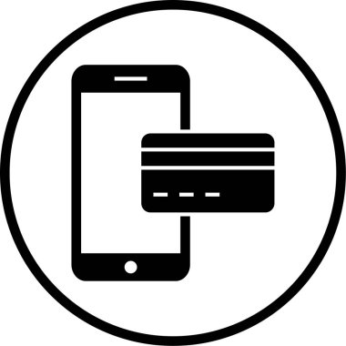 Kredi kartıyla. Basit resimleme