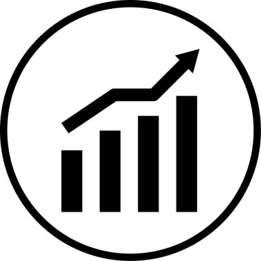 iş grafiği simgesi, vektör illüstrasyonu