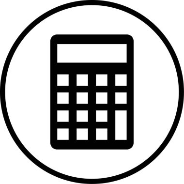 Hesap makinesi. Web simgesi basit illüstrasyon