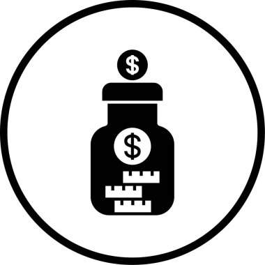 Dolar. Web simgesi basit illüstrasyon