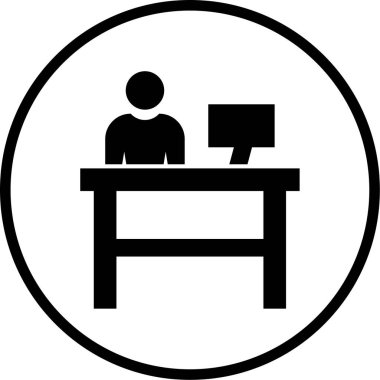 Dizüstü bilgisayarı olan bir adamın vektör çizimi