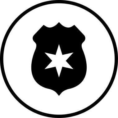 Kalkan. Web simgesi basit illüstrasyon