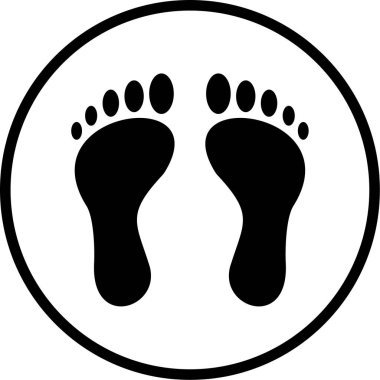 ayak ikonu vektör illüstrasyonu