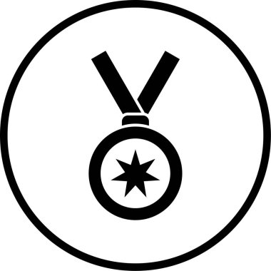 Madalya. Web simgesi basit illüstrasyon