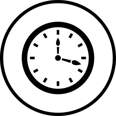 Saat. Web simgesi basit illüstrasyon