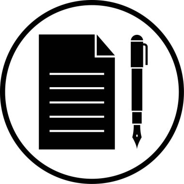 Belge. Web simgesi basit illüstrasyon