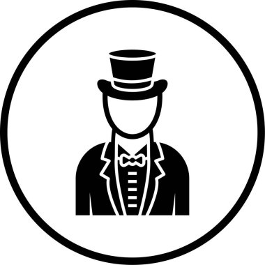 Şapkalı bir adamın vektör çizimi