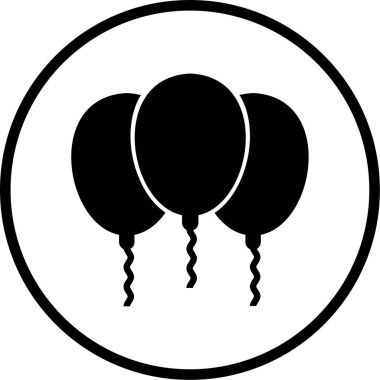 Tek balon simgesinin vektör illüstrasyonu