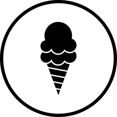 dondurma simgesi, vektör illüstrasyonu