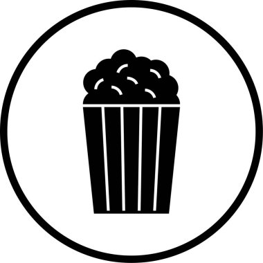 patlamış mısır ikonu vektör illüstrasyonu