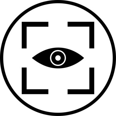 Göz. Web simgesi vektör illüstrasyonu