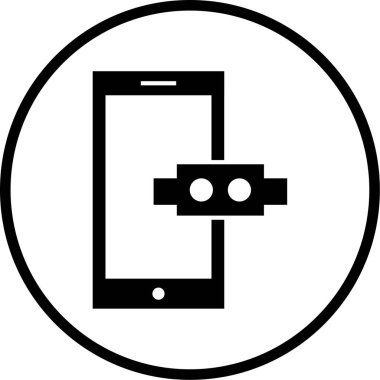 Cep telefonu simgesi, vektör illüstrasyonu