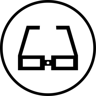 gözlük simgesinin vektör illüstrasyonu 