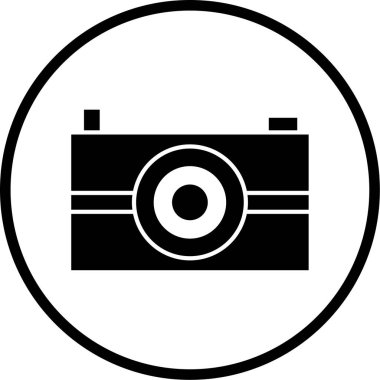 Fotoğraf Kamerası Simgesi. Vektör İllüstrasyonu