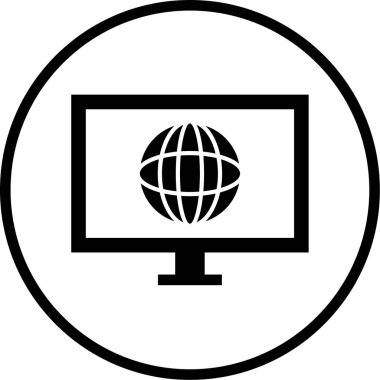 vektör lcd simgesi illüstrasyonu