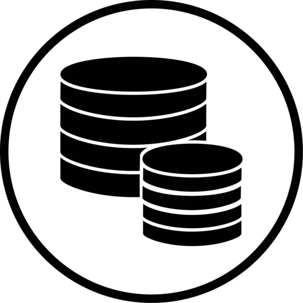 Base Dados Ícone Web Ilustração Simples —  Vetores de Stock