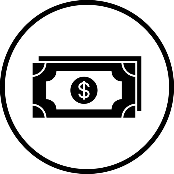 Dollar Icône Web Illustration Simple — Image vectorielle