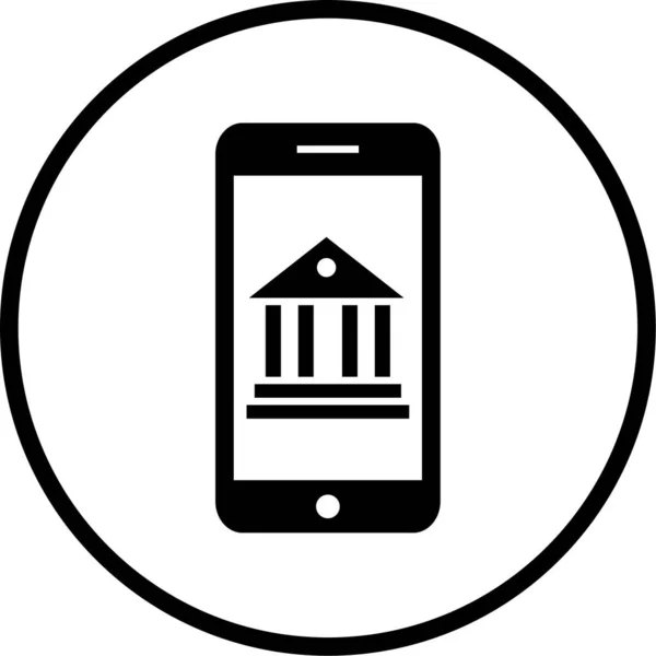 Mobile Banking Icon Διανυσματική Απεικόνιση — Διανυσματικό Αρχείο