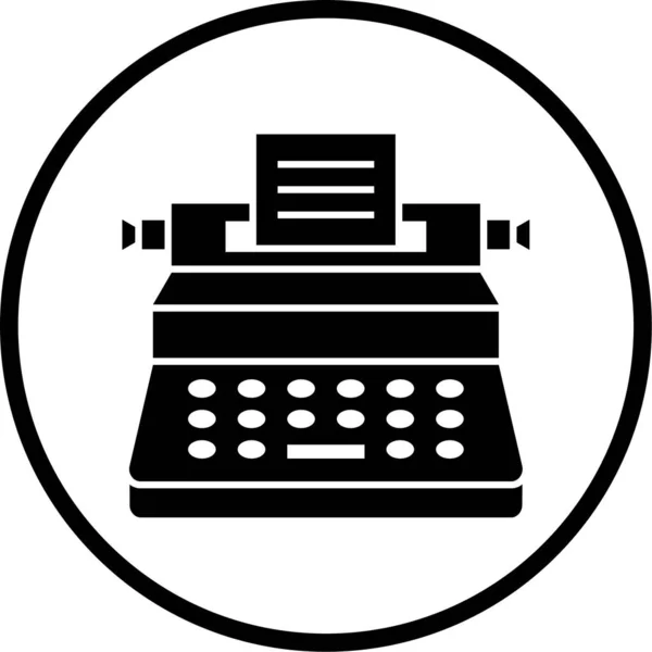 Vector Illustration Icon Typewriter — ストックベクタ