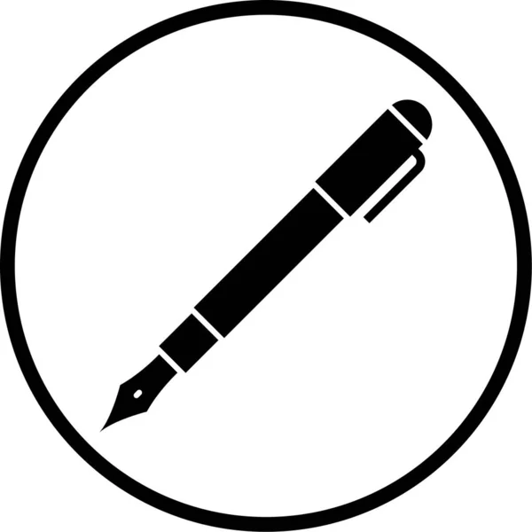 Kalem Web Simgesi Basit Illüstrasyon — Stok Vektör