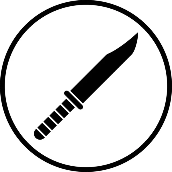 Cuchillo Icono Web Ilustración Simple — Vector de stock