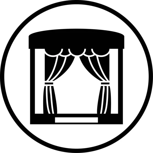 Teatro Icona Web Semplice Illustrazione — Vettoriale Stock
