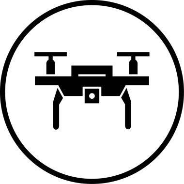 Bir dron simgesinin vektör illüstrasyonu
