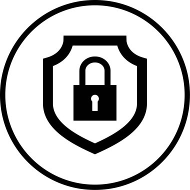 Kalkan. Web simgesi basit illüstrasyon