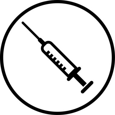 Şırınga. Web simgesi basit illüstrasyon