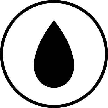 Su bırakma simgesinin vektör illüstrasyonu