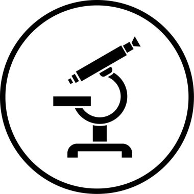 Mikroskop. Web simgesi basit illüstrasyon