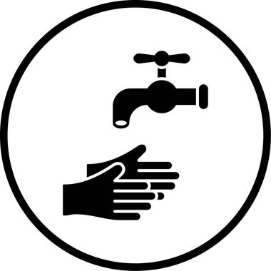 Su musluğu. Basit resimleme