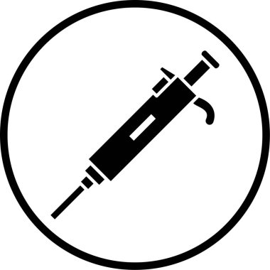 Şırınga simgesinin vektör illüstrasyonu