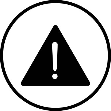 uyarı işareti simgesi, vektör illüstrasyonu