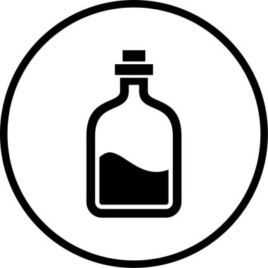 bira şişesi simgesi, vektör illüstrasyonu