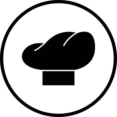 Şef Şapka simgesi, vektör illüstrasyonu