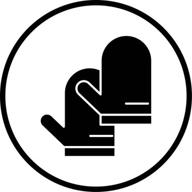 Eldiven. Web simgesi basit illüstrasyon