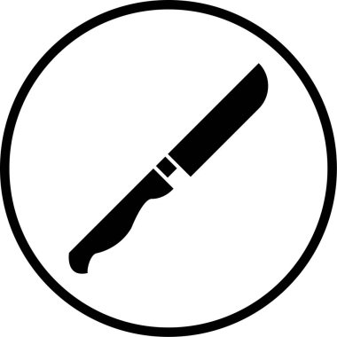 Bıçak. Web simgesi basit illüstrasyon