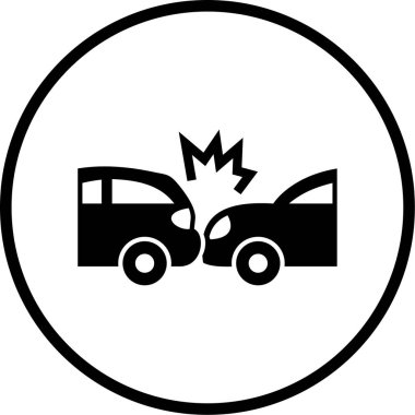 Araba kaza kutsal kişilerin resmi, vektör çizim