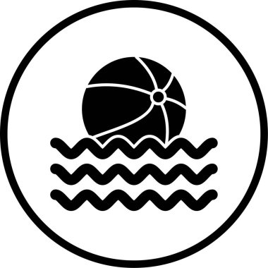 Bir spor topu simgesinin vektör illüstrasyonu