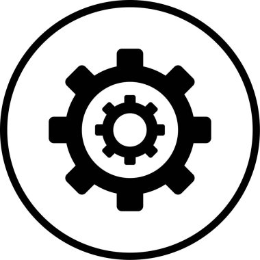 Ayarlar. Web simgesi basit illüstrasyon