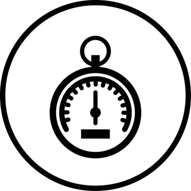 Kronometre Web simgesi basit illüstrasyon