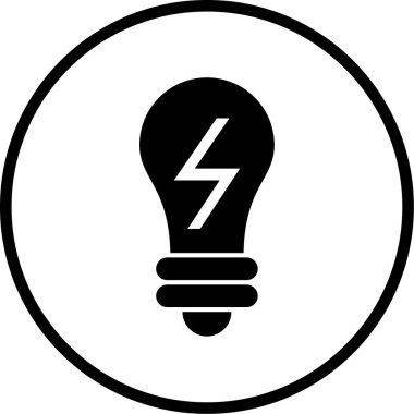 Ampul simgesinin vektör illüstrasyonu