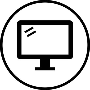 Bilgisayar. Web simgesi basit illüstrasyon